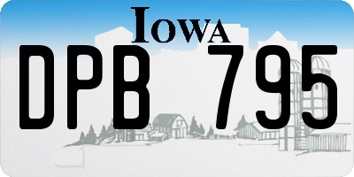 IA license plate DPB795