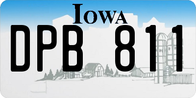 IA license plate DPB811
