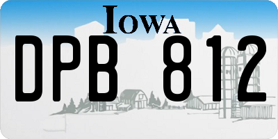 IA license plate DPB812