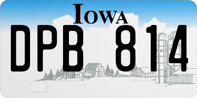IA license plate DPB814