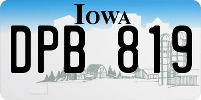 IA license plate DPB819