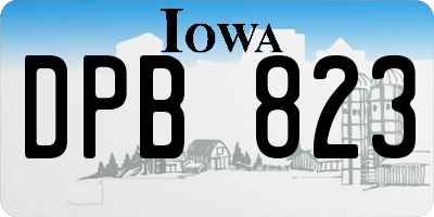 IA license plate DPB823