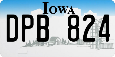 IA license plate DPB824