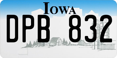 IA license plate DPB832