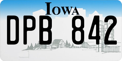 IA license plate DPB842