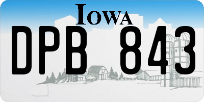 IA license plate DPB843