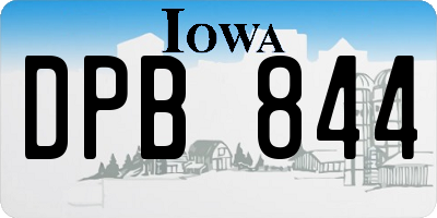 IA license plate DPB844