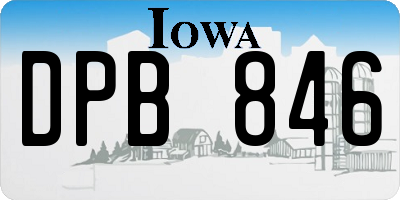 IA license plate DPB846