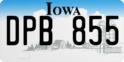 IA license plate DPB855