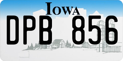 IA license plate DPB856
