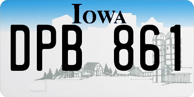 IA license plate DPB861