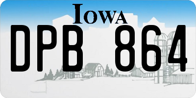 IA license plate DPB864