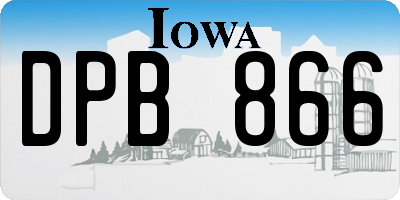 IA license plate DPB866