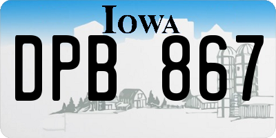 IA license plate DPB867