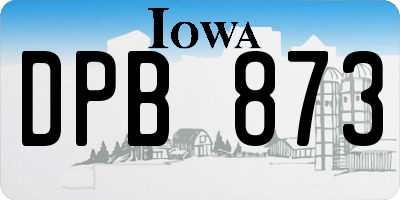 IA license plate DPB873