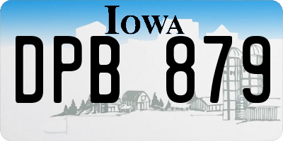 IA license plate DPB879