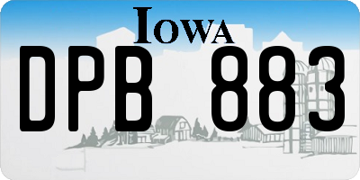 IA license plate DPB883