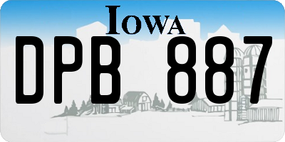 IA license plate DPB887