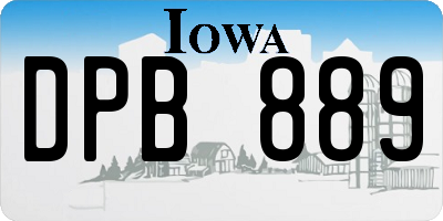 IA license plate DPB889