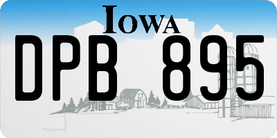 IA license plate DPB895