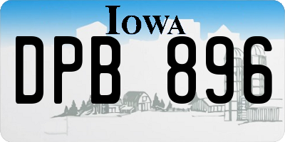 IA license plate DPB896
