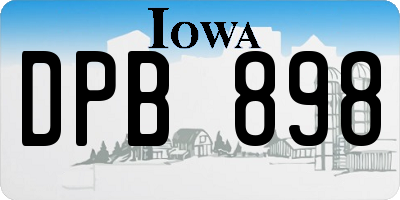 IA license plate DPB898