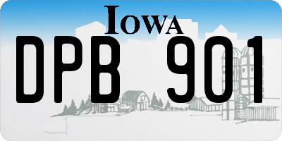 IA license plate DPB901