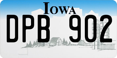 IA license plate DPB902