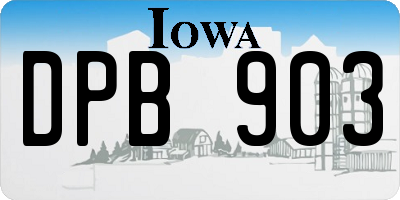 IA license plate DPB903