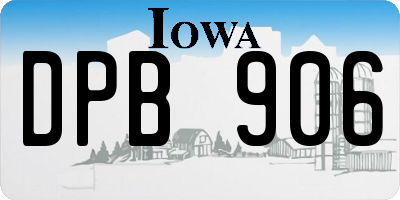 IA license plate DPB906