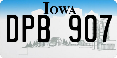 IA license plate DPB907