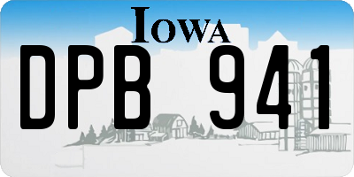 IA license plate DPB941