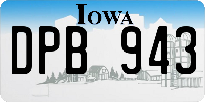 IA license plate DPB943