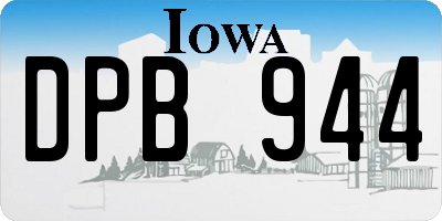 IA license plate DPB944