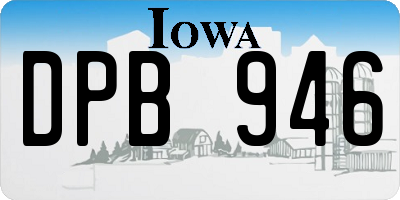 IA license plate DPB946