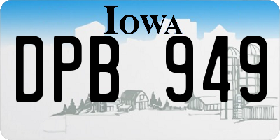 IA license plate DPB949