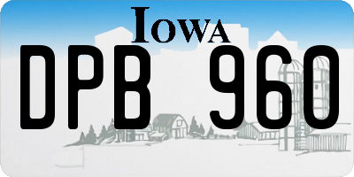 IA license plate DPB960