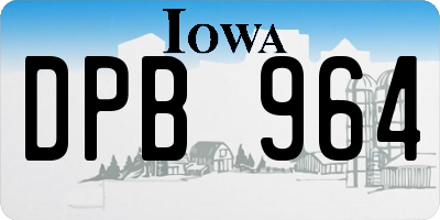 IA license plate DPB964