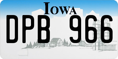 IA license plate DPB966