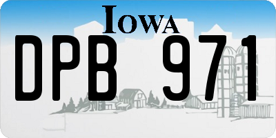 IA license plate DPB971