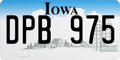 IA license plate DPB975