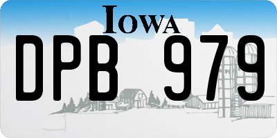 IA license plate DPB979