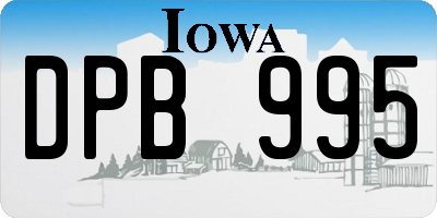 IA license plate DPB995
