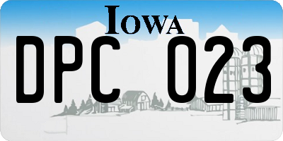 IA license plate DPC023