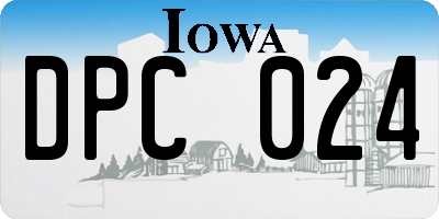 IA license plate DPC024