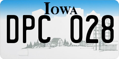 IA license plate DPC028