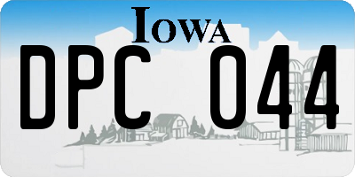 IA license plate DPC044
