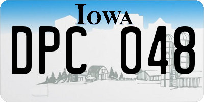 IA license plate DPC048