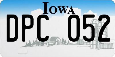 IA license plate DPC052