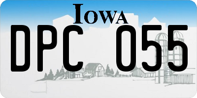 IA license plate DPC055